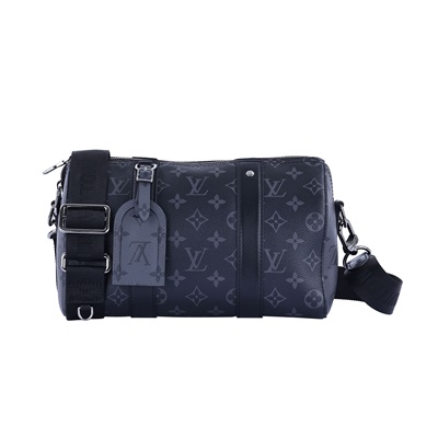 City Keepall Eclipse帆布 拉鍊 斜背包 黑色