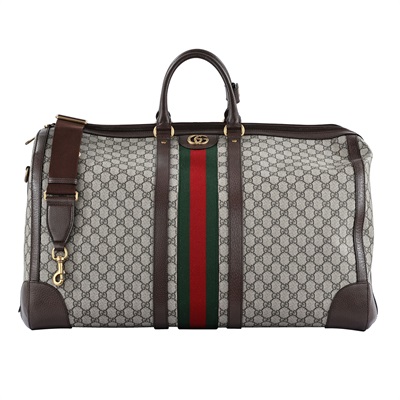 古馳 GUCCI Savoy 大型 旅行袋 724567 GG紋行李袋 防塵袋/背帶/鎖組/行李吊牌