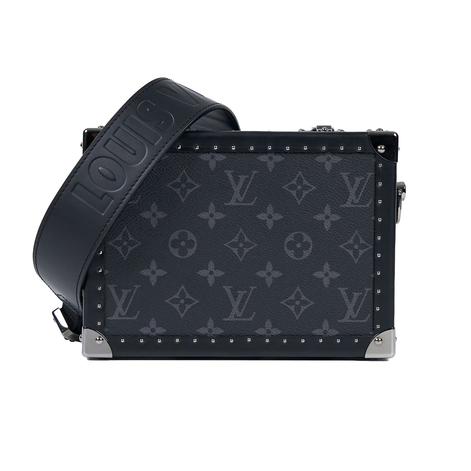 路易威登 LOUIS VUITTON Clutch Box 斜背 硬殼包 硬盒箱 黑灰色 M20101 黑原花CLUTCH BOX硬殼包 防塵袋/背帶