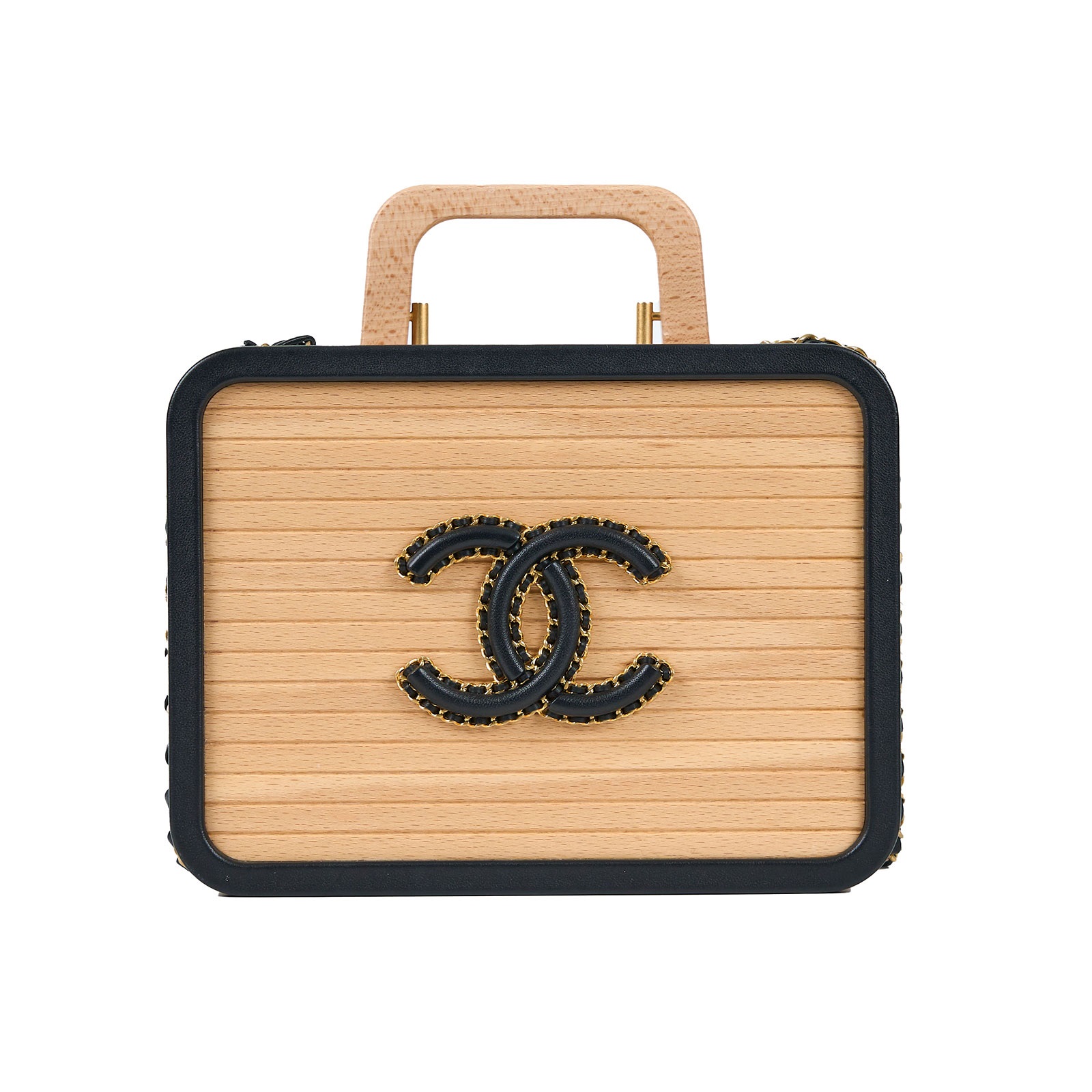 香奈兒 CHANEL Vanity Case 化妝箱 AS2927 晶片款 WOOD VANITY化妝箱 原廠盒子/防塵袋