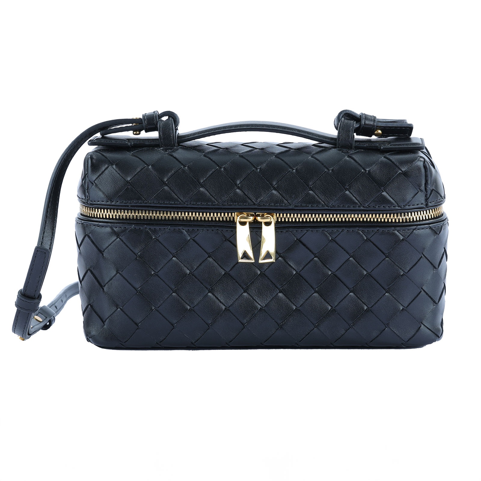 寶緹嘉 BOTTEGA VENETA Bang Bang Vanity 化妝箱 789109 黑編織Bang Bang Vanity Case 防塵袋