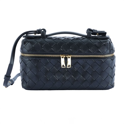寶緹嘉 BOTTEGA VENETA Bang Bang Vanity 化妝箱 789109 黑編織Bang Bang Vanity Case 防塵袋