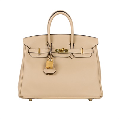 愛馬仕 Hermès Birkin Bag 柏金包 25 BK25 A刻 色號Trench 風衣灰Birkin25 Swift 原廠盒子/防塵袋/鎖組