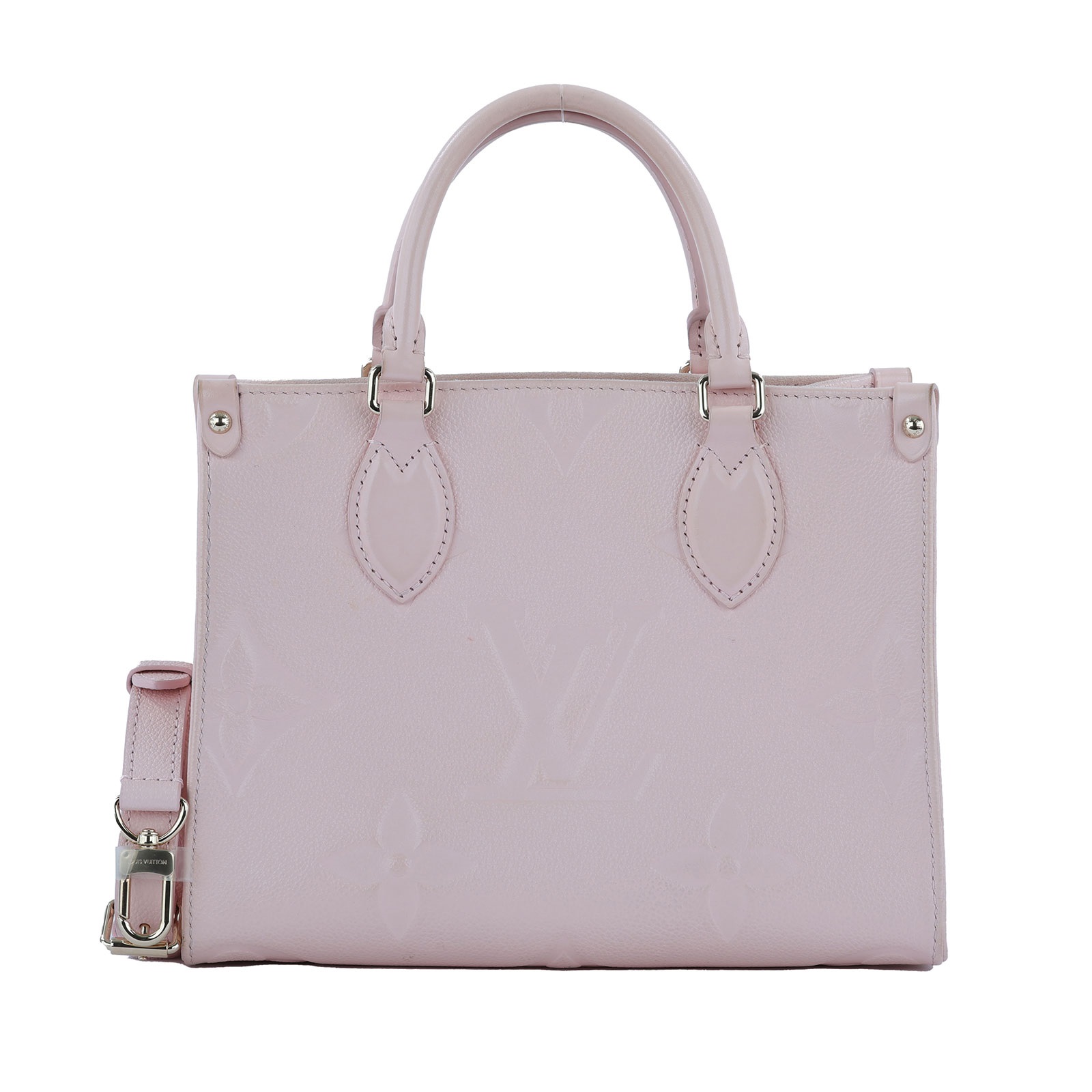 路易威登 LOUIS VUITTON OnTheGo PM 肩背 托特包 粉紅色 M47135 晶片款 粉原花ONTHEGO PM 原廠盒子/防塵袋
