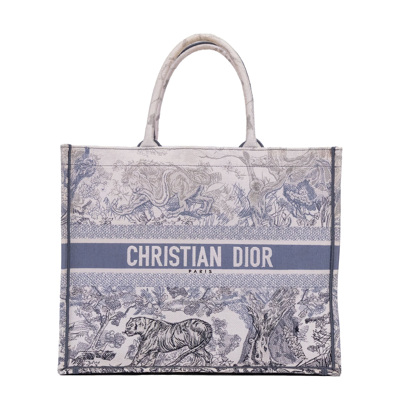 迪奧 CHRISTIAN DIOR Book Tote 中型 托特包 Toile de Jouy M1296ZTDT  防塵袋/保證卡