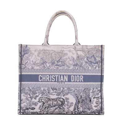 迪奧 CHRISTIAN DIOR Book Tote 中型 托特包 Toile de Jouy M1296ZTDT  防塵袋/保證卡