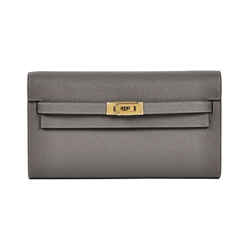 愛馬仕 Hermès Kelly to go 長夾肩背包 KLG U刻 灰KELLY TO GO 原廠盒子