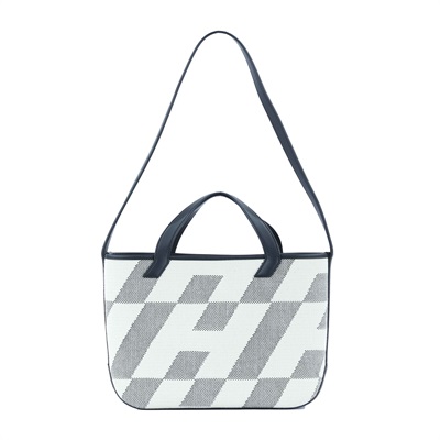 愛馬仕 Hermès Cabas H en Biais 27 CHB27 Z刻 黑白CABAS H BIAIS27 防塵袋