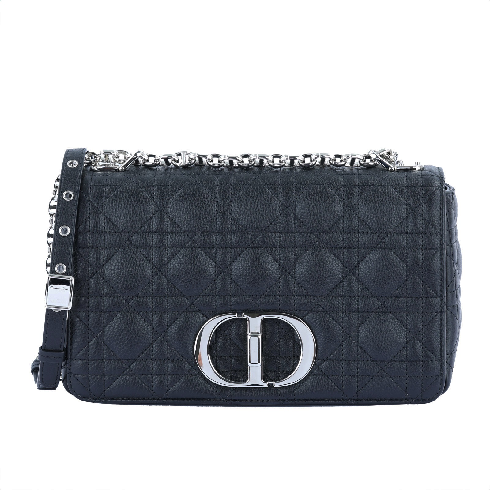迪奧 CHRISTIAN DIOR Caro 中型 斜背 手提包 黑色絎縫 小牛皮 M9242UNGK 黑CARO MEDIUM 無附屬品