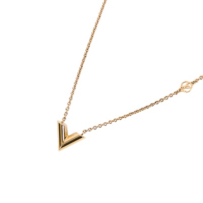 路易威登 LOUIS VUITTON Essential V 項鏈 M00857 V字項鍊 原廠盒子