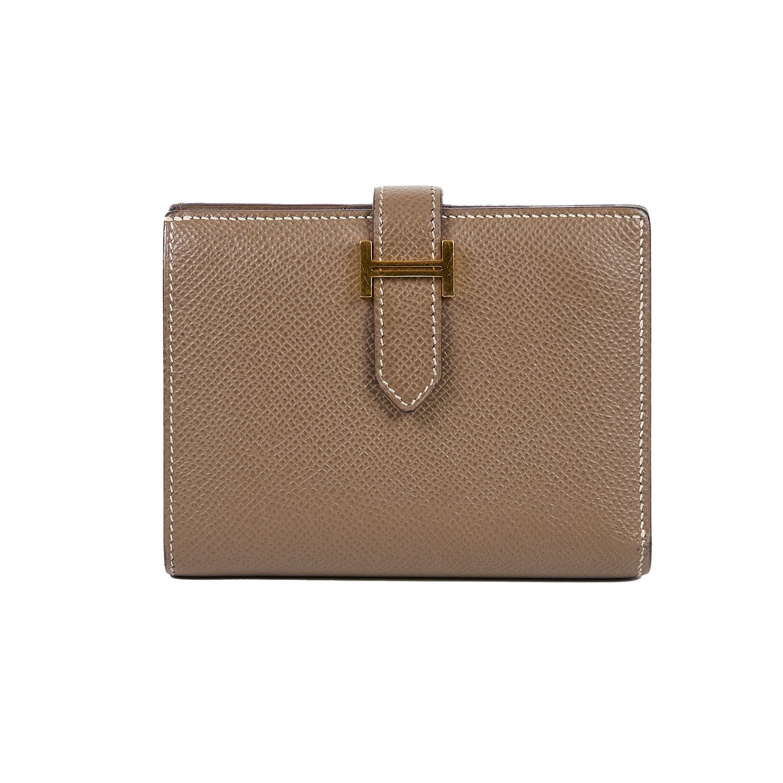 愛馬仕 Hermès Bearn 短夾 BEARN B刻 大象灰BEARN短夾 原廠盒子/購買證明