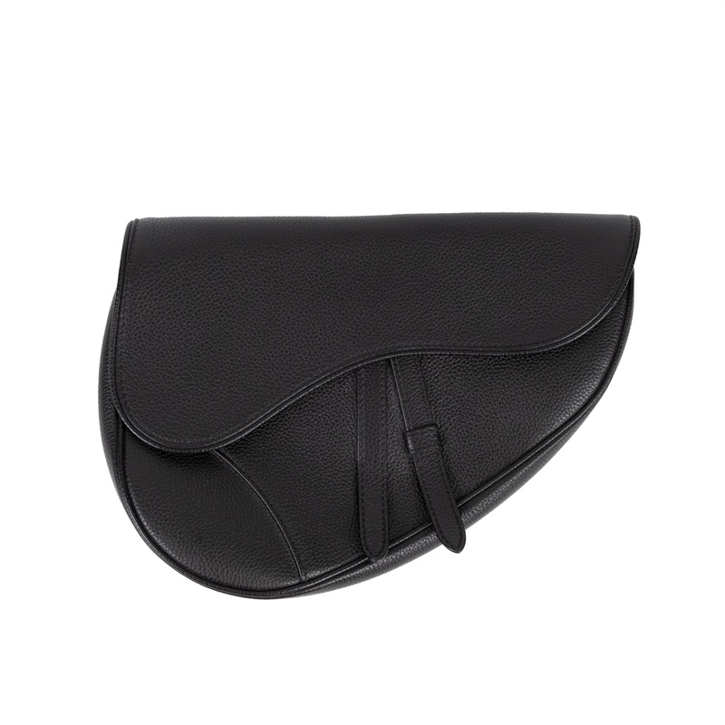 迪奧 CHRISTIAN DIOR Saddle 馬鞍包  黑馬鞍包 防塵袋/ 保證卡