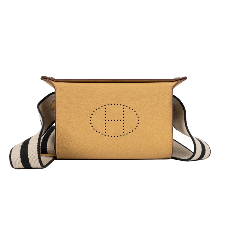 愛馬仕 Hermès Videpoche 單肩斜背包 VIDEP B刻 餅乾 VIDEPOCHES 斜背包 原廠盒子/防塵袋/購買證明影本