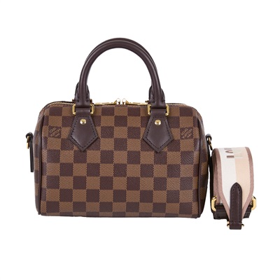 路易威登 LOUIS VUITTON Speedy Bandoulière 20 棕棋盤 手提 斜背 波士頓包 N40489 晶片款  原廠盒子/防塵袋/購買證明