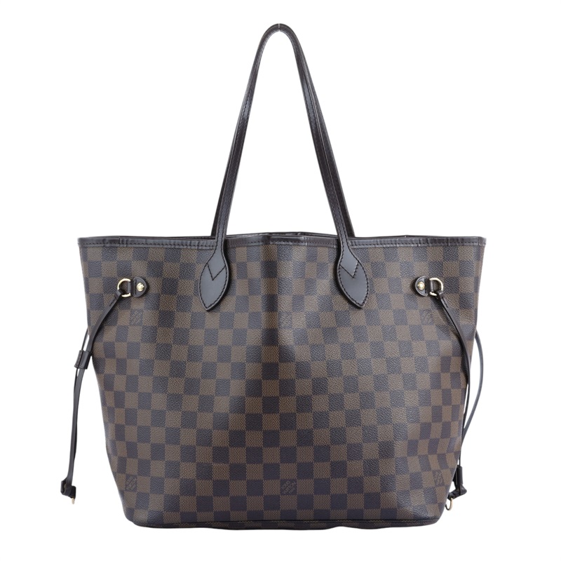 路易威登 LOUIS VUITTON 棕棋盤 MM 托特包 N51105 棋盤NEVERFULL MM 無附屬品