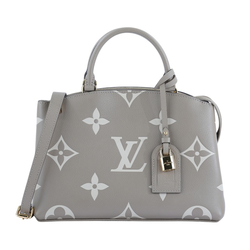路易威登 LOUIS VUITTON Petit Palais 斑鳩灰奶油 壓花粒面牛皮 手提包 單肩包 M58914 晶片款  原廠盒子/防塵袋/購買證明