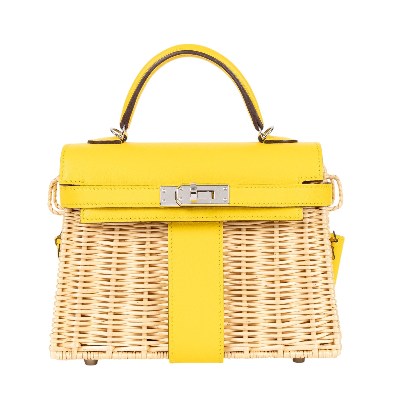 愛馬仕 Hermès Kelly Bag 凱莉包 mini Picnic KLMPIC Y刻 黃 MINI PICNIC 防塵袋