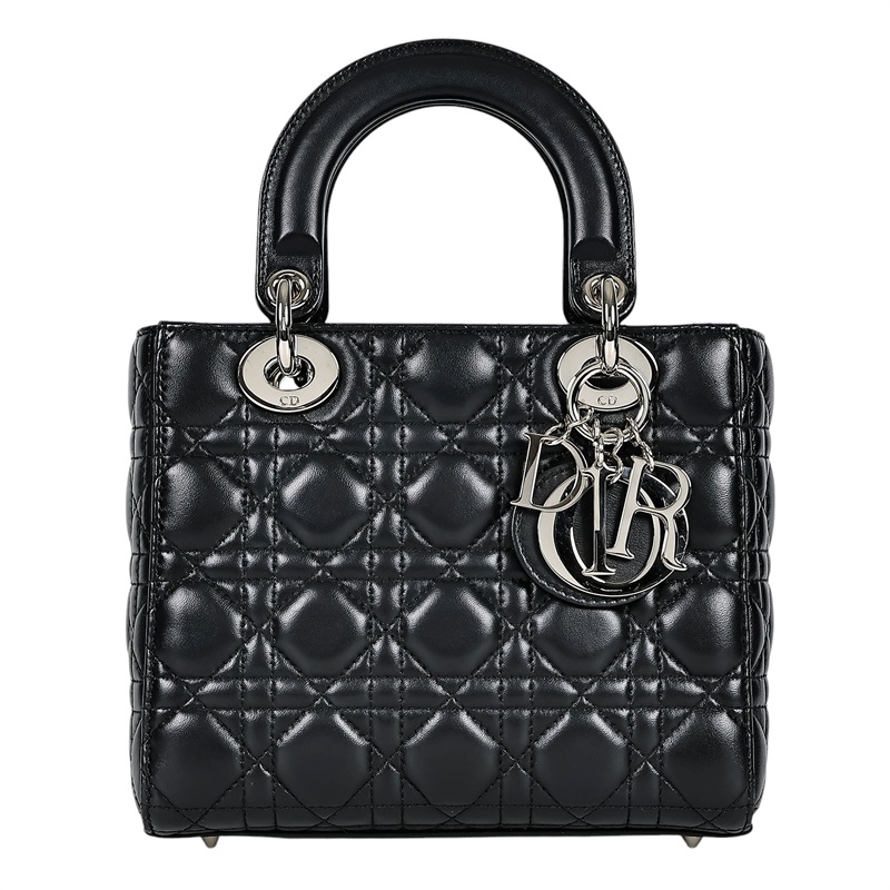 迪奧 CHRISTIAN DIOR Lady Dior My ABCDior 小型 肩背 手提包 羊皮  黑羊LADY DIOR 4X5 防塵袋