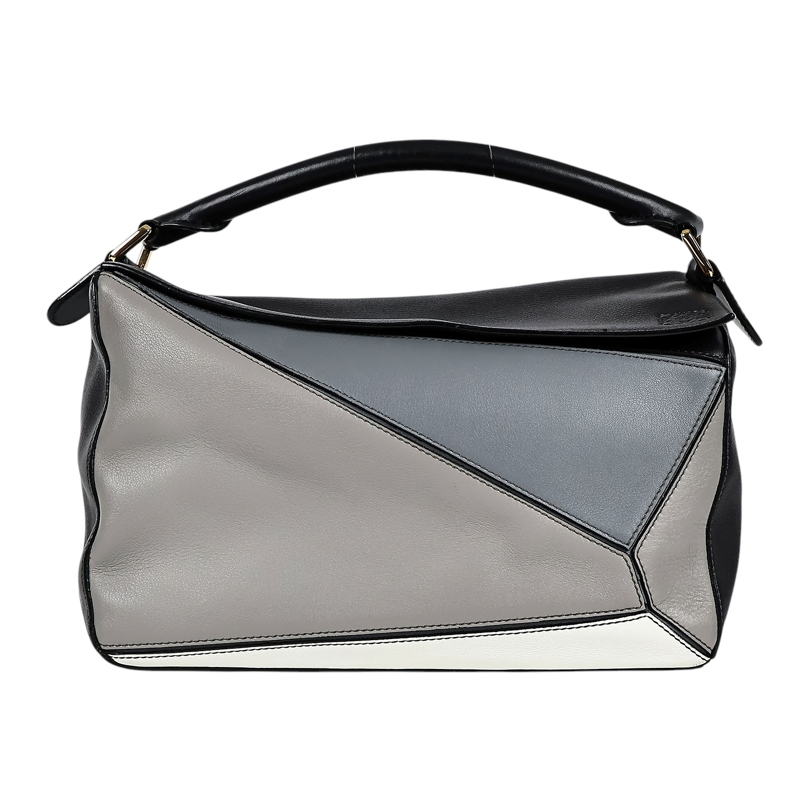 羅意威 LOEWE Medium Puzzle bag 中型 手提 斜背 肩背包  藍灰拚色 PUZZLE MEDIUM 防塵袋
