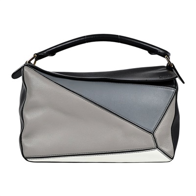 羅意威 LOEWE Medium Puzzle bag 中型 手提 斜背 肩背包  藍灰拚色 PUZZLE MEDIUM 防塵袋