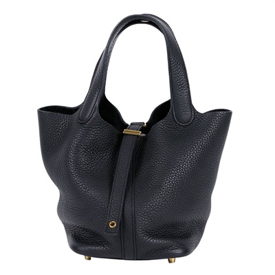 愛馬仕 Hermès Picotin Lock 18 菜籃子包 PT18 U刻 黑PICOTIN18 防塵袋