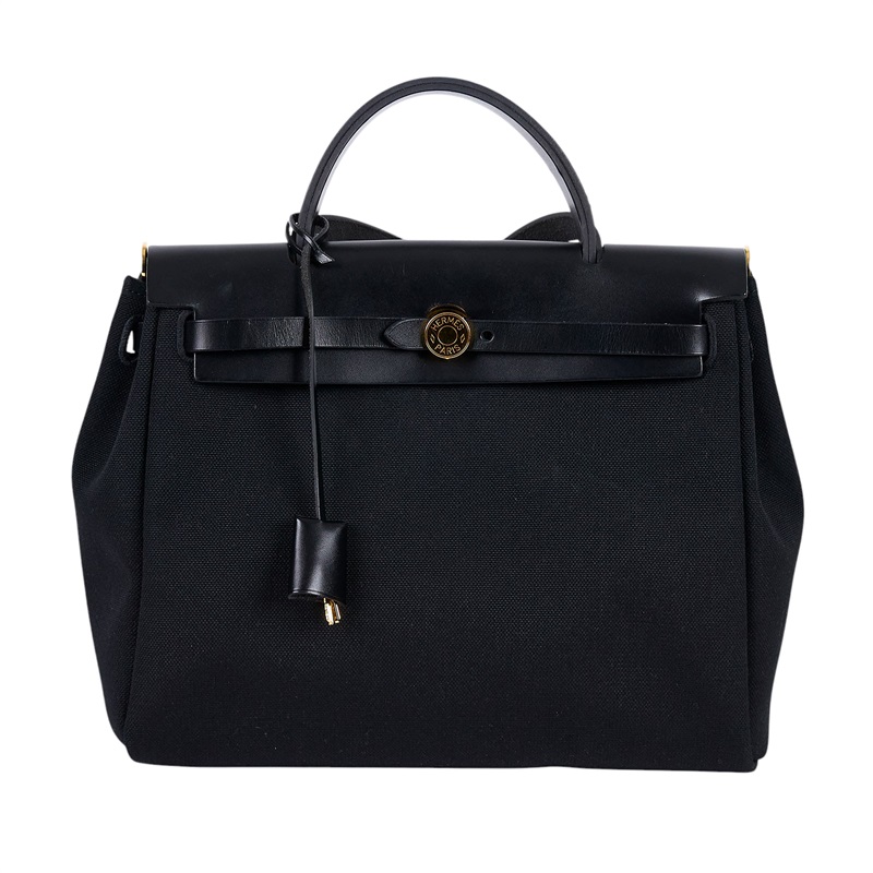 愛馬仕 Hermès Herbag Zip 31 HER31 B刻 黑金HERBAG 31 原廠盒子/防塵袋/購買證明
