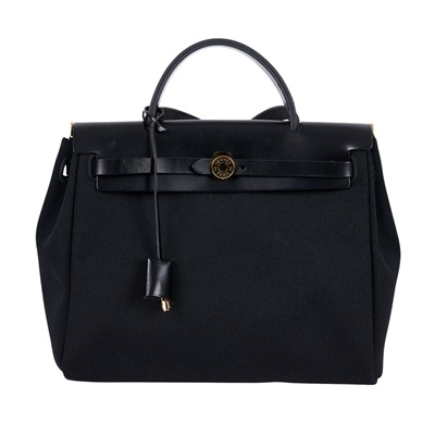 愛馬仕 Hermès Herbag Zip 31 HER31 B刻 黑金HERBAG 31 原廠盒子/防塵袋/購買證明