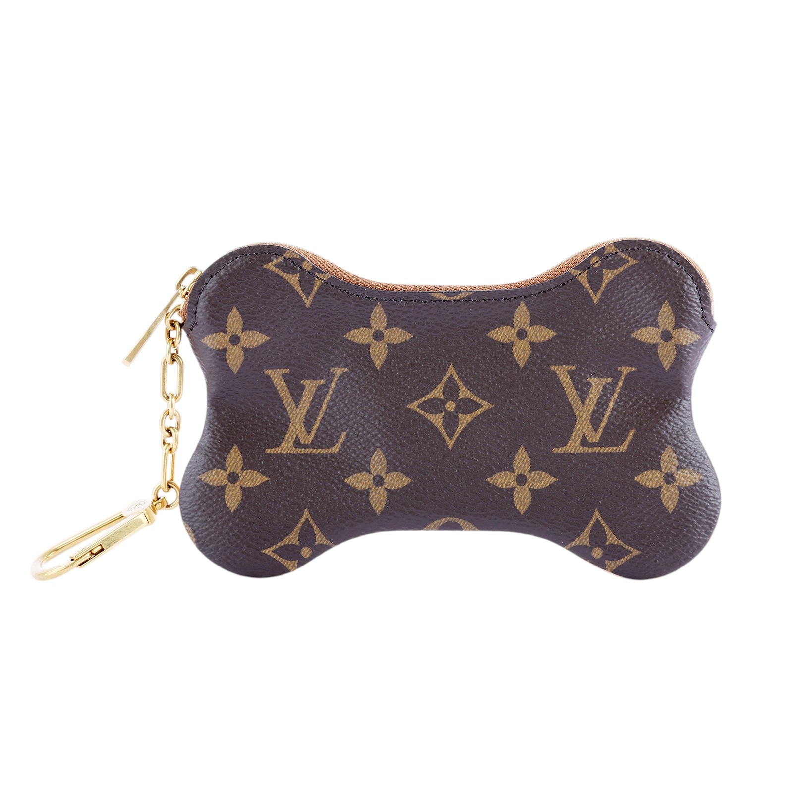 路易威登 LOUIS VUITTON Bone Key Pouch 鑰匙 零錢包 Optic 白色 M12616 晶片款  無附屬品