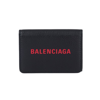巴黎世家 BALENCIAGA 錢包 三折 短夾 551921DLQ4N 黑皮革三折短夾 原廠盒子/防塵袋