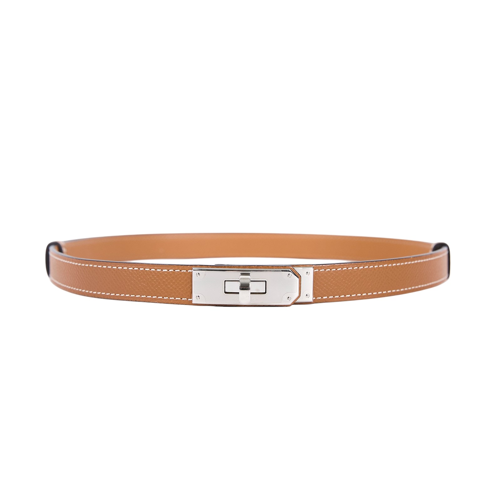 愛馬仕 Hermès Kelly 18 腰帶 KL18B D刻 金棕KELLY皮帶 原廠盒子/防塵袋