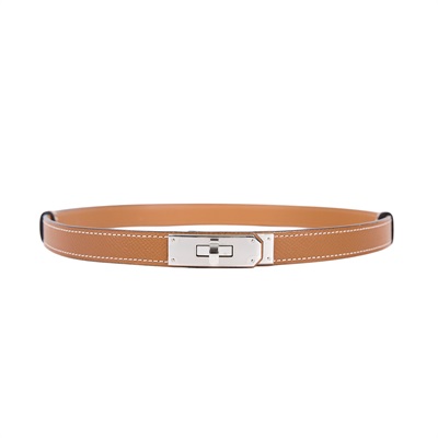 愛馬仕 Hermès Kelly 18 腰帶 KL18B D刻 金棕KELLY皮帶 原廠盒子/防塵袋