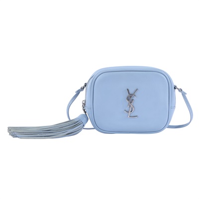 聖羅蘭 YSL SAINT LAURENT Blogger 斜挎包 425317BJ58J 淺藍LOU流蘇相機包 無附屬品
