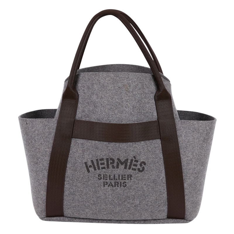 愛馬仕 Hermès The Grooming Bag 馬術用品收納包 購物袋 GROOMING Y刻 灰Grooming BAG 無附屬品