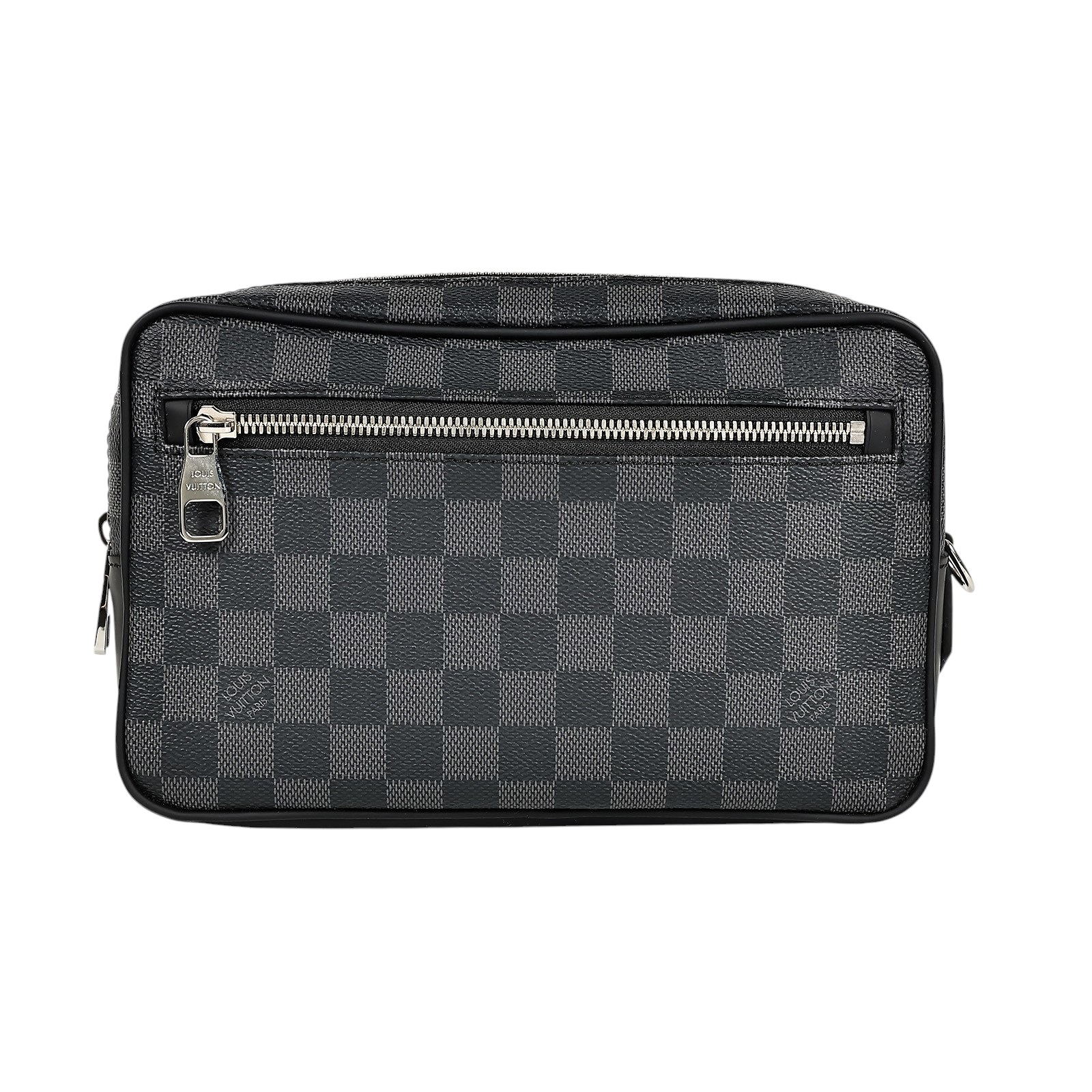 路易威登 LOUIS VUITTON Kasai 手拿包 N41664 晶片款 黑棋盤格手拿包 防塵袋