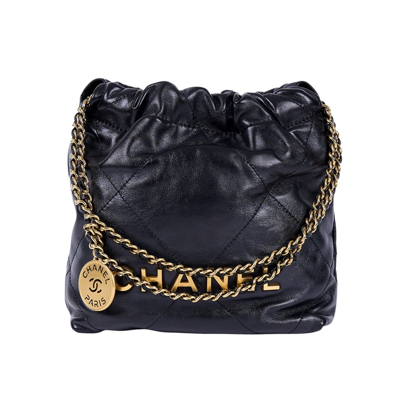 香奈兒 CHANEL 22 Mini 迷你 肩背 斜背包  晶片款 黑22 MINI 防塵袋