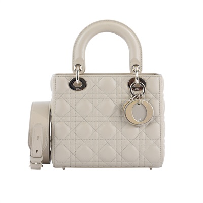 迪奧 CHRISTIAN DIOR Lady Dior My ABCDior 小型 肩背 手提包  淺奶茶色 LADY DIOR 防塵袋