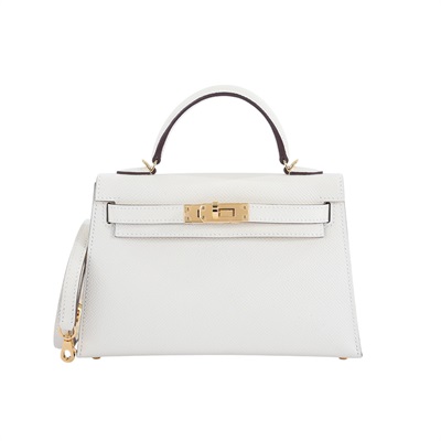 愛馬仕 Hermès Kelly Bag 凱莉包 mini II KLMII B刻 奶昔白MINI KELLY2 防塵袋