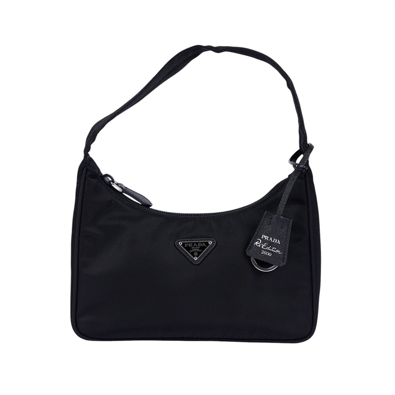 普拉達 PRADA Prada Re-Edition 環保尼龍 迷你袋 1NE204 黑尼龍HOBO 防塵袋