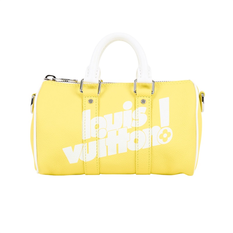 路易威登 LOUIS VUITTON Keepall XS號 手提 斜背 肩背包 2021限定 檸檬黃 M80842 晶片款  防塵袋