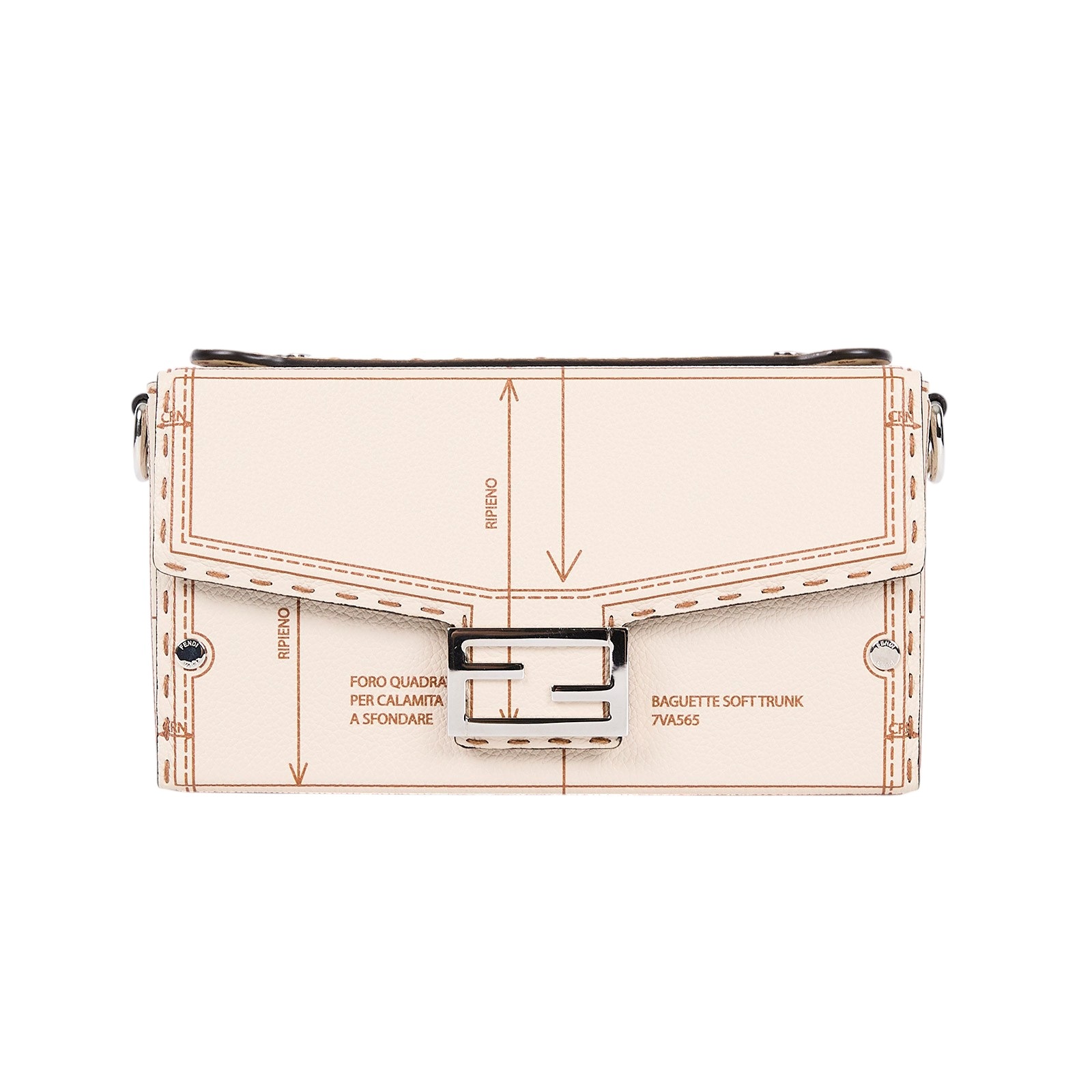 芬迪 FENDI Baguette Soft Trunk 肩背 手提包 7VA565ARD2F  原廠盒子/防塵袋