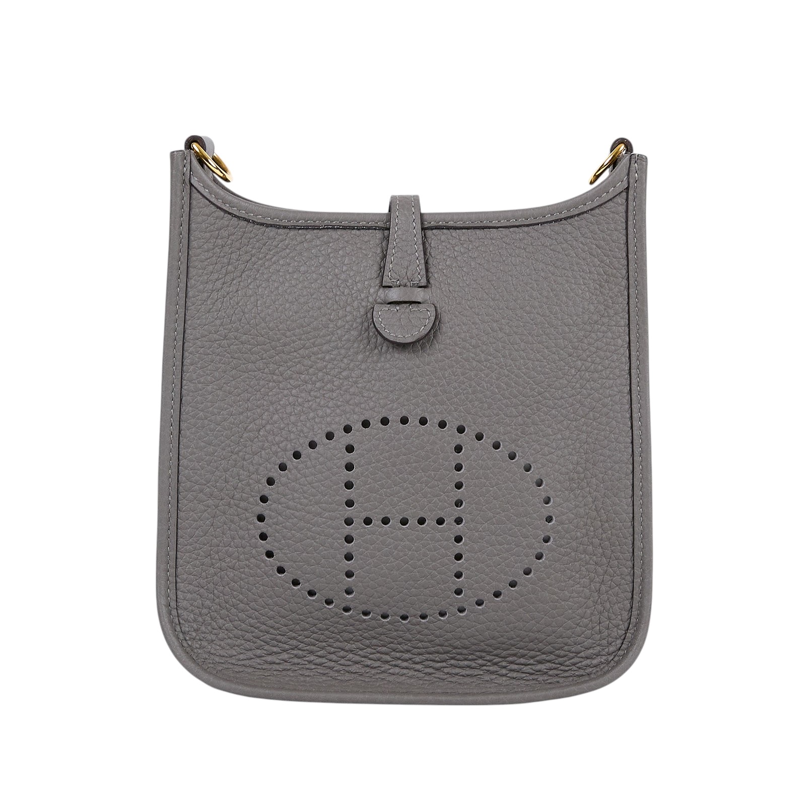 愛馬仕 Hermès Evelyne Bag Mini 伊芙琳包 Evelyne 16 EV16 U刻 灰 MINI EVELYNE 防塵袋