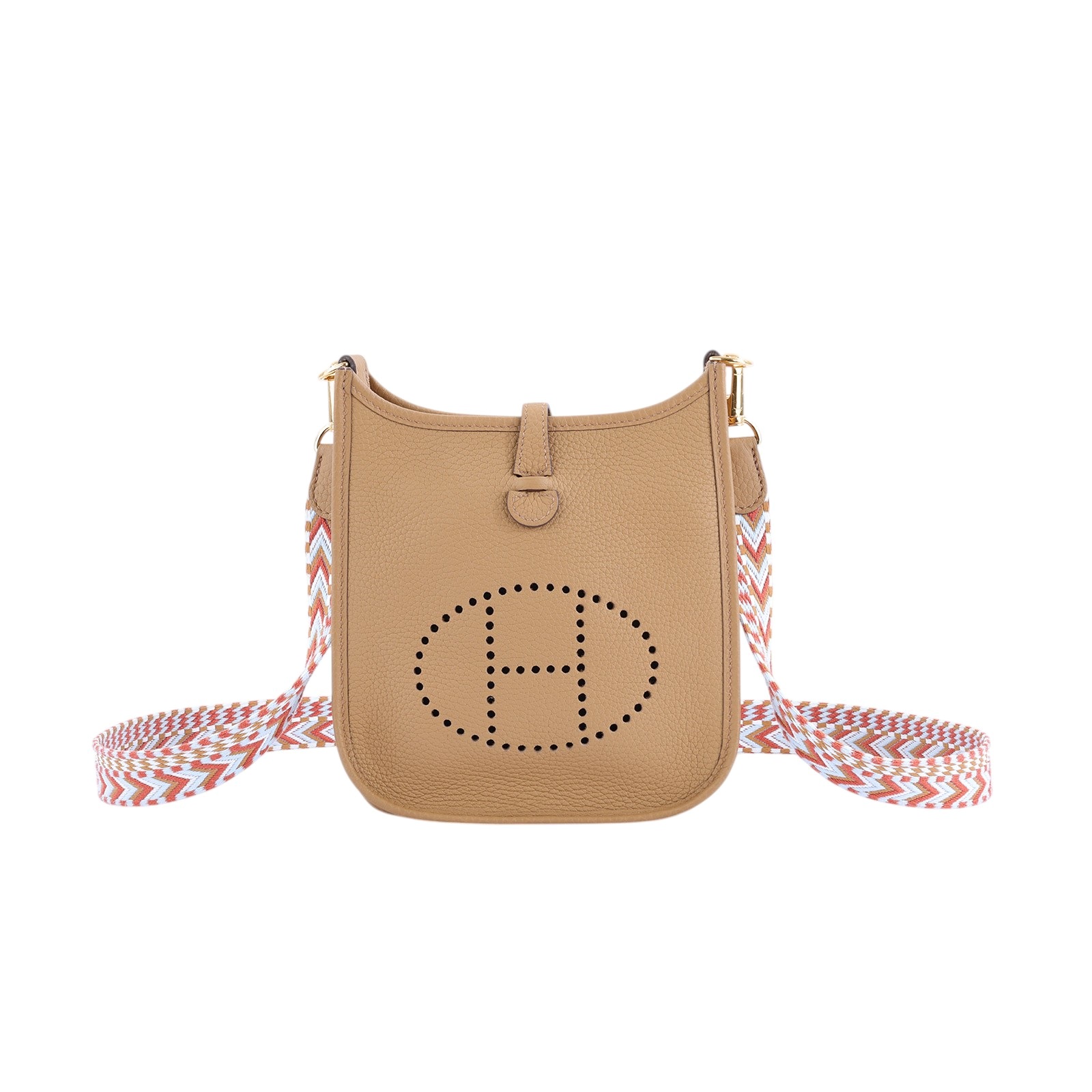 愛馬仕 Hermès Evelyne Bag Mini 伊芙琳包 Evelyne 16 EV16 U刻 芝麻色 MINI EVELYNE 防塵袋