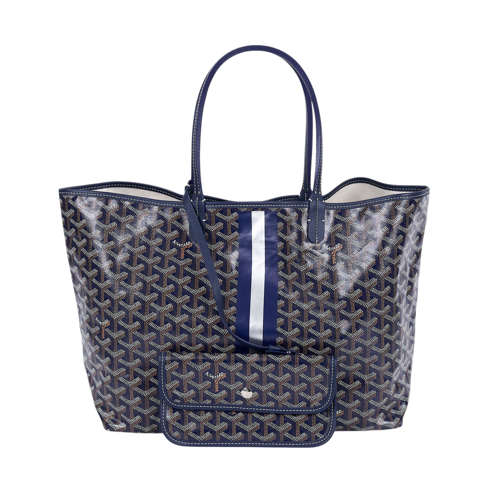 高雅德 GOYARD Saint Louis PM Bag 托特包 STLOUIPMLTY 深藍 Saint LOUIS PM 防塵袋/購買證明