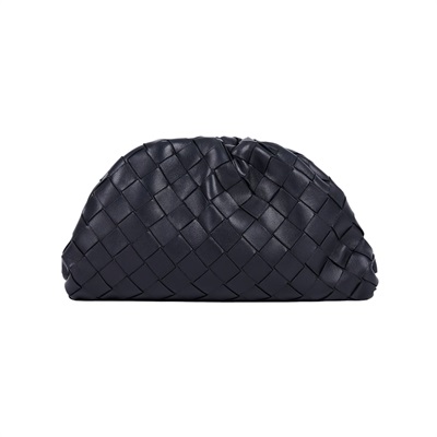 寶緹嘉 BOTTEGA VENETA 迷你Pouch手拿包 585852 黑色編織雲朵包 防塵袋
