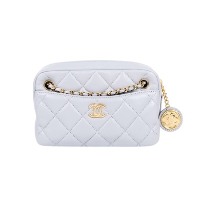 香奈兒 CHANEL Camera Case 相機包 AS5190 晶片款 灰色相機包 原廠盒子/防塵袋