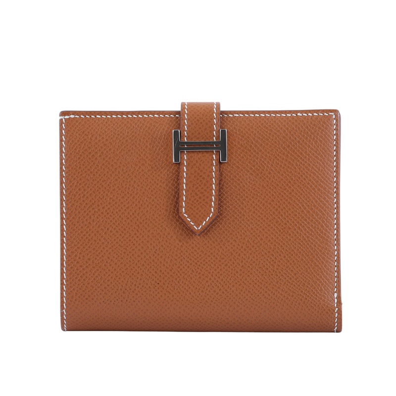 愛馬仕 Hermès Bearn 短夾 BEARN Y刻 金棕BEARN短夾 無附屬品