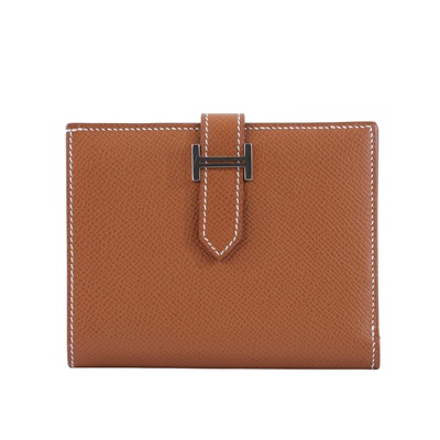 愛馬仕 Hermès Bearn 短夾 BEARN Y刻 金棕BEARN短夾 無附屬品