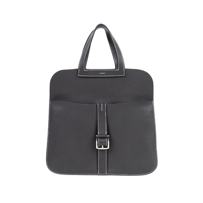 愛馬仕 Hermès Halzan 31 手拿 手提 肩背 斜背包 HZ31 T刻 深灰 HALZAN31 原廠盒子/防塵袋