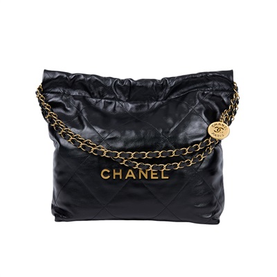 香奈兒 CHANEL 22 小型 束口包 AS3260 晶片款 黑金22包 小號 原廠盒子/防塵袋/購買證明