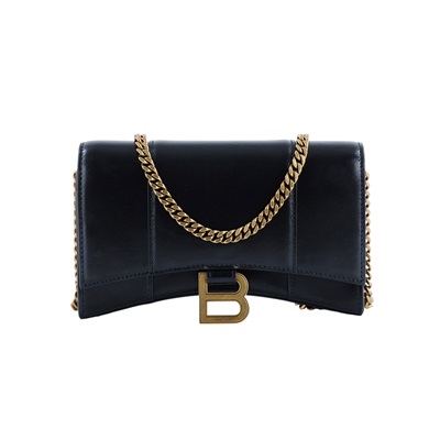 巴黎世家 BALENCIAGA Hourglass Wallet On Chain 沙漏包 6560501QJ4M 黑沙漏包XS 防塵袋